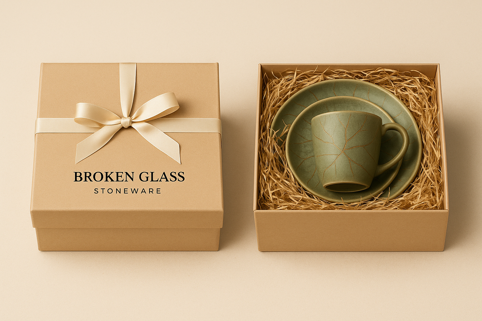 Broken Glass Stoneware gift box