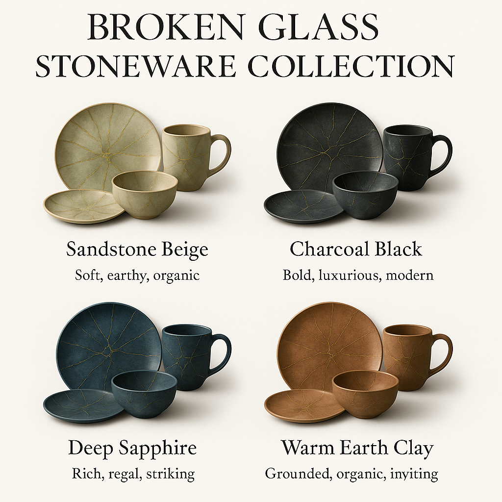 Broken Glass Stoneware Collection